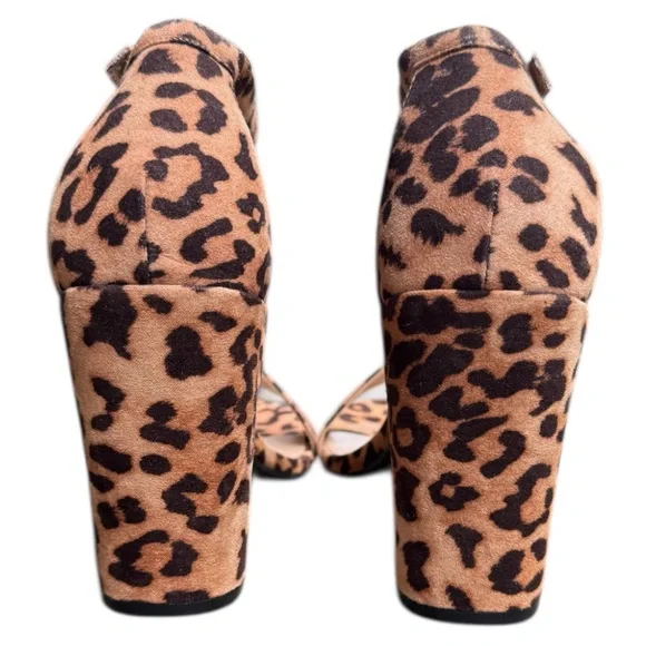 NWOT A New Day “Ema” Women’s Leopard Print 3.75” Block Heel W/Ankle Strap Size 7 - Picture 7 of 10
